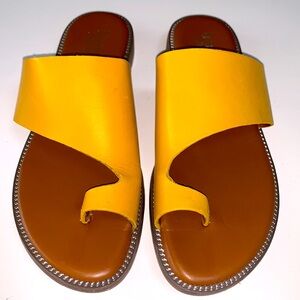 Franco Sarto Gem Slide Sandal Yellow Womens Size 8.5